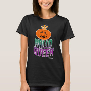 Halloween Queen Illustrated Tecknad Stil Slogan T Shirt