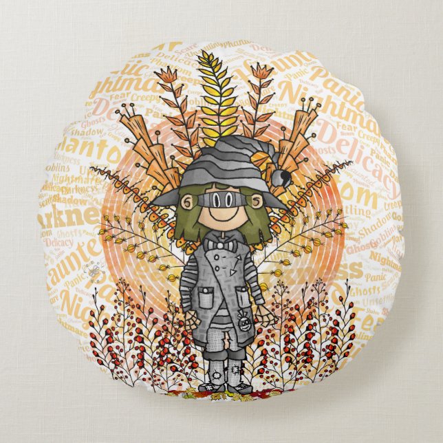 Halloween - Quinn Rund Kudde (Framsidan)