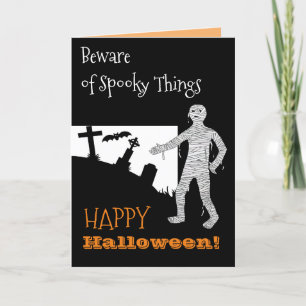 Halloween Quote Black Cat Witch Fladdermus Cemeter Kort