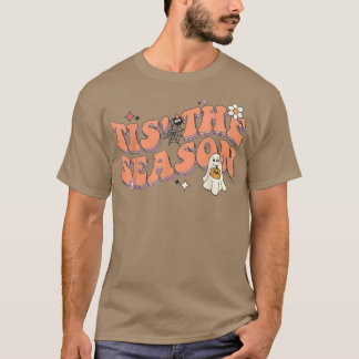 Halloween quotes groovy ghost tis the season spook t shirt