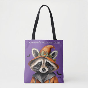 Halloween Raccoon Anpassningsbar Tygkasse