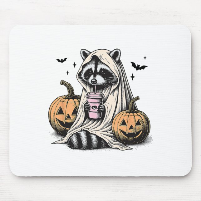Halloween Raccoon Ghost Musmatta (Framsidan)