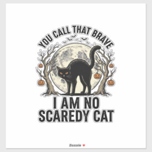 Halloween Rädd Kat Vintage Gravyr T-Shirt Desi Klistermärken