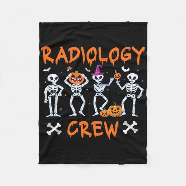 Halloween Radiology Fall Autumn Rad Tech X-ray Tec Fleecefilt (Framsidan)