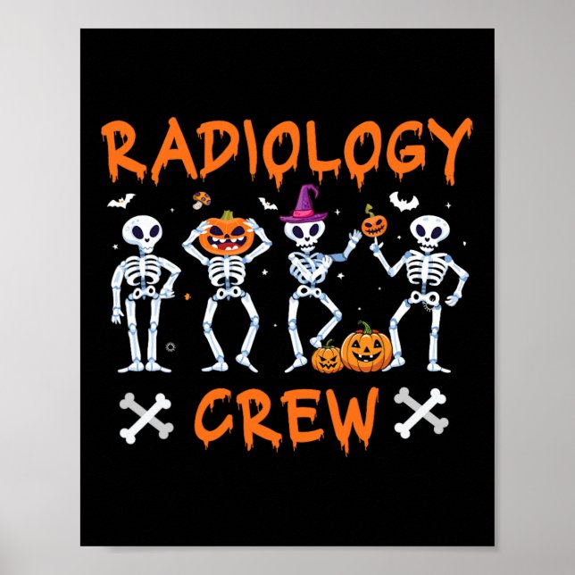 Halloween Radiology Fall Autumn Rad Tech X-ray Tec Poster (Framsidan)