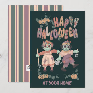 Halloween Rag Doll Zombies (1) - Välkomstkort Julkort