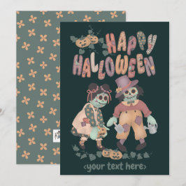 Halloween Rag Doll Zombies (2) - Välkomstkort Julkort