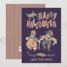 Halloween Rag Doll Zombies (4) - Välkomstkort