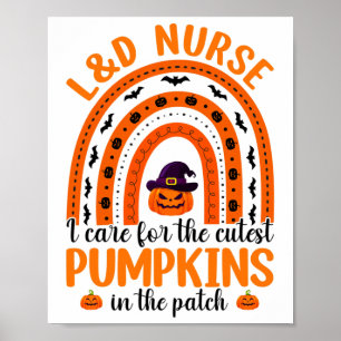 Halloween Rainbow Landd Nurse I vårdar kutest Pu Poster
