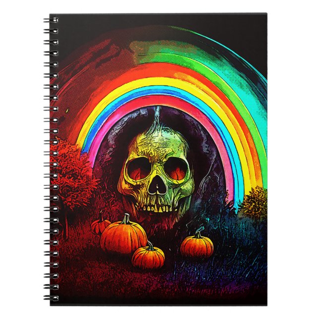 Halloween Rainbow of Evil Anteckningsbok (Framsidan)
