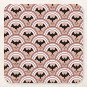 Halloween Rainbow Underlägg Papper Kvadrat