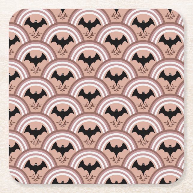 Halloween Rainbow Underlägg Papper Kvadrat (Framsidan)