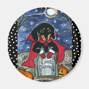 Halloween Räkna Dachshund Magnet
