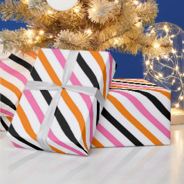 Halloween Rand - Dold Diagonal Mönster Presentpapper