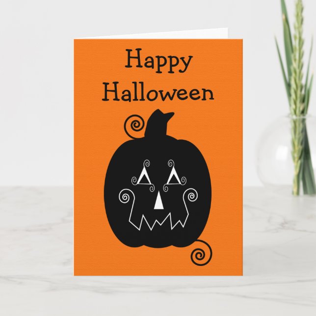 Halloween Rand Jack O'Lantern Card Kort (Framsida)