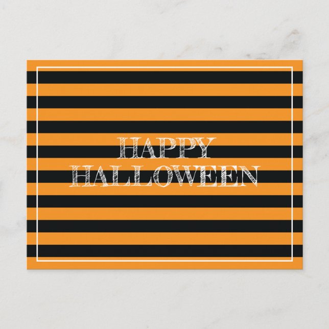 Halloween-ränder Vykort (Framsida)