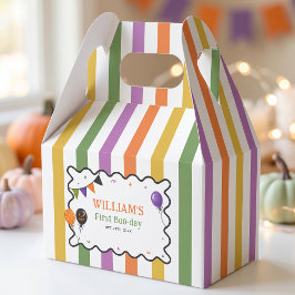 Halloween-randig färgglad presentlåda
