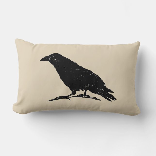 Halloween Raven Black Fall Dekorativ kudde (Framsida)