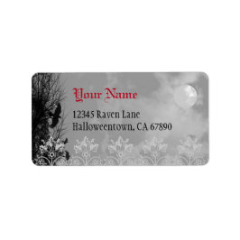 Halloween Raven Himlar Anpassningsbar Address Labe Adressetikett