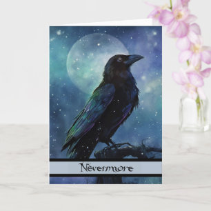Halloween Raven Ickmore Edgar Allan Poe Måne Kort
