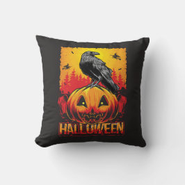 Halloween Raven-kuggad kudde