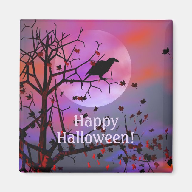 Halloween Raven Night Magnet (Framsidan)