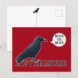 Halloween Raven: Säg aldrig "aldrig" (inte E.A. Po Vykort