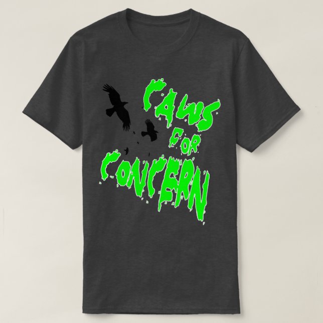 Halloween Ravens ger anledning till oro för Roligt T Shirt (Design framsida)