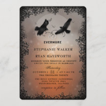 Halloween Ravens och Hearts Evermore Bröllop