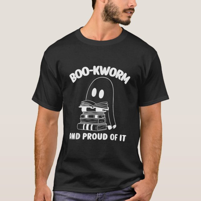 Halloween Reading Teacher Costume Ghost Bok Bookw T Shirt (Framsida)
