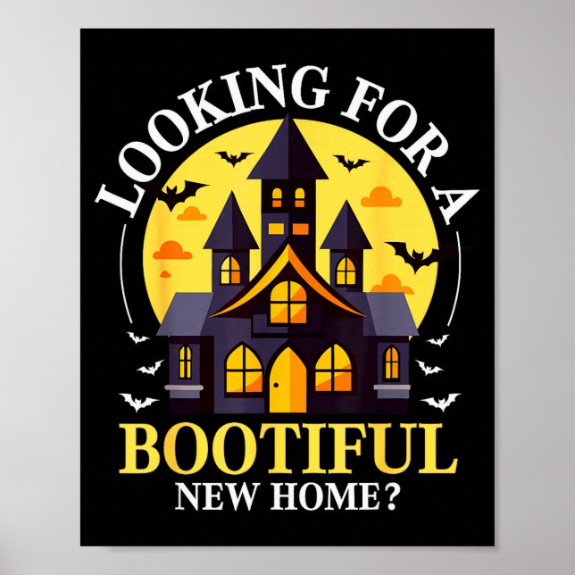 Halloween Real Estate Agent Funny Realtor Bootiful Poster (Framsidan)