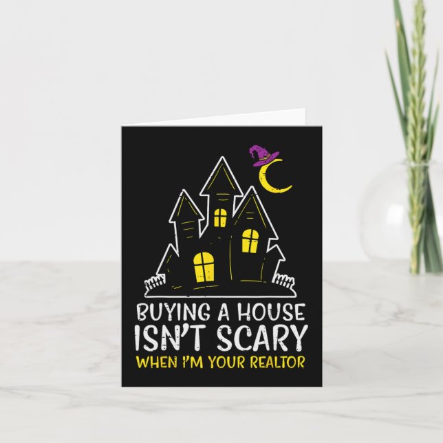 Halloween Realtor Buying House Insnt Scary Costume Kort (Framsida)