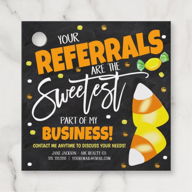 Halloween Realtor Gift-Märkre Gåvor Etiketter (Framsida)