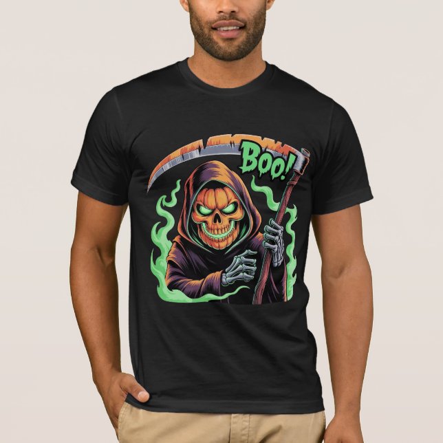 Halloween Reaper T Shirt (Framsida)