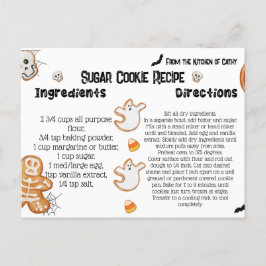 Halloween-receptkort, Halloween Cookies Vykort