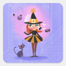 Halloween Red Hair Witch Lavender & Rosa
