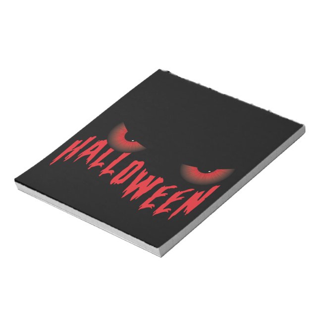 Halloween Red Scary Öga Anteckningsblock (Roterad)