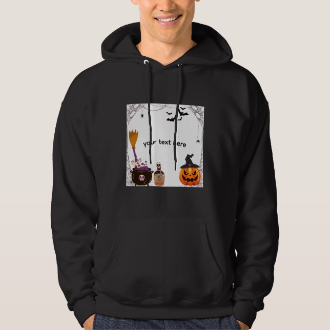 halloween redigerbar hoodie (Framsida)