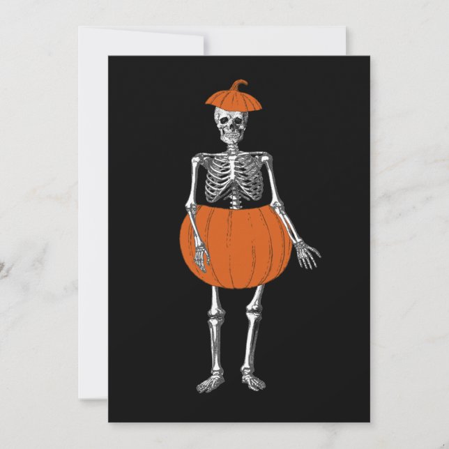 Halloween Redo Skeleton Inbjudningar (Framsida)