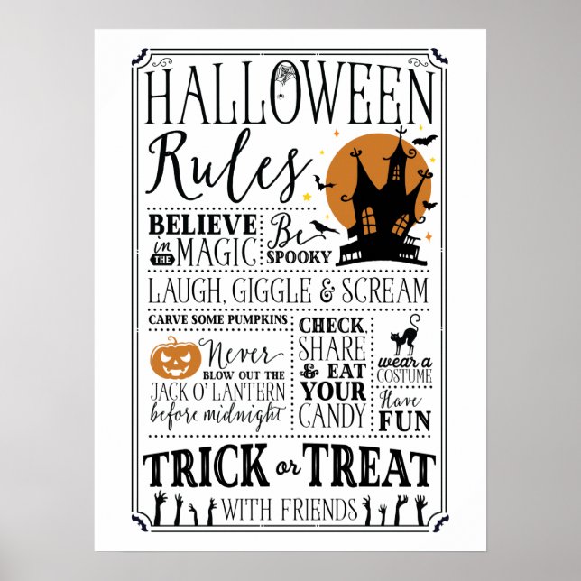 Halloween Regler Poster (Framsidan)