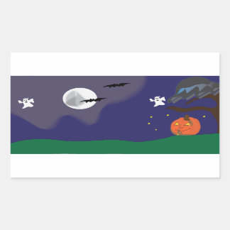 Halloween Rektangulärt Klistermärke