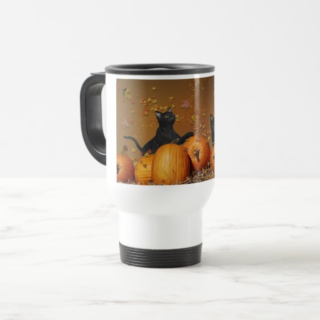 Halloween-Resemugg med Svarta katter Resemugg (Framsida vänster)