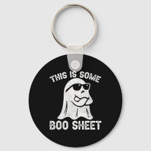 Halloween Retro Boo Ghost det här är lite Boo Laka Nyckelring