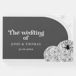 Halloween Retro Disco Spiders & Disco Boll Bröllop Gästböcker