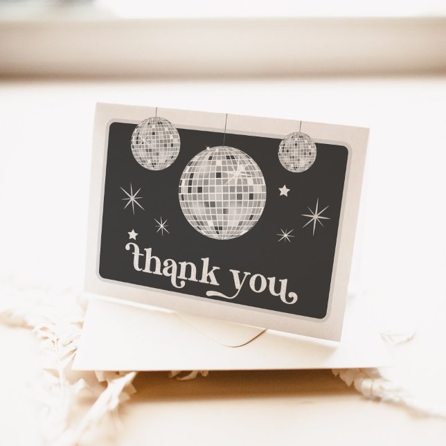 Halloween Retro Disco Spiders & Disco Boll Bröllop Tack Kort (Halloween Retro Spiders & Disco Ball Wedding Napkins)