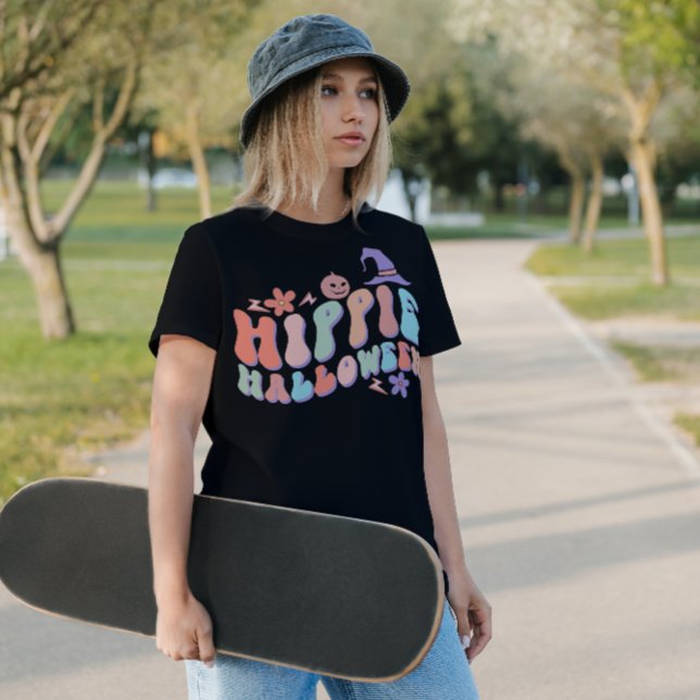 HALLOWEEN RETRO GROOVY HIPPIE HALLOWEEN T SHIRT (Skapare uppladdad)