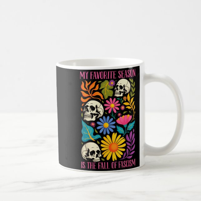 Halloween Retro Min Favorit Säsong Är Hösten  Kaffemugg (Höger)