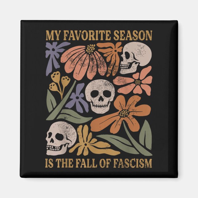 Halloween Retro Min Favoritsäsong Är Hösten  Magnet (Framsidan)