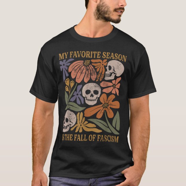 Halloween Retro My Favorite Season Is The Fall Of  T Shirt (Framsida)