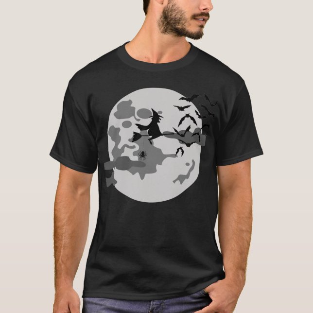 Halloween Retro Stil,Vintage och Novelty T Shirt (Framsida)